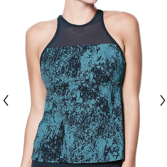 Women's Nike High-Neck Swim Tankini Top Bikini - Picture 2 of 7